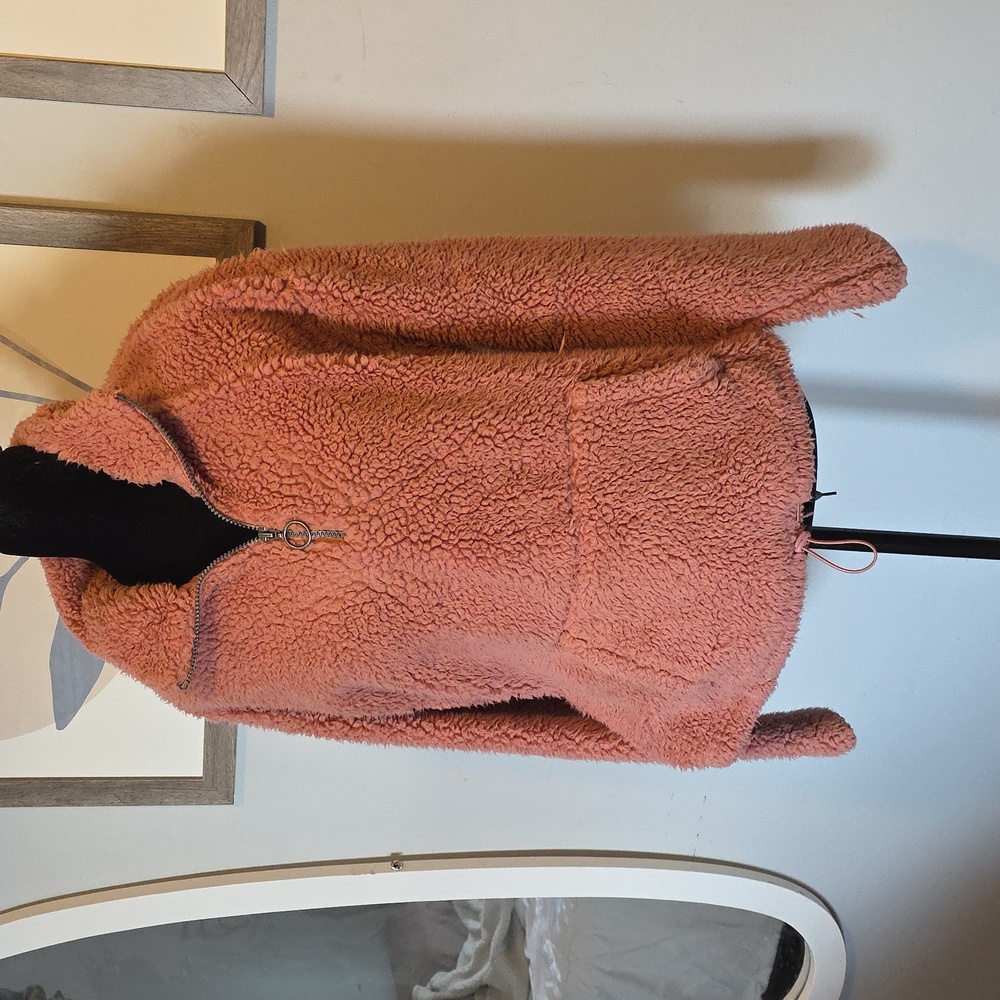 SO Kids Sherpa Jacket in Coral